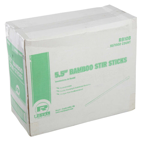 Royal Bamboo Coffee Stirrer, 5.5 inch -- 10000 per case.