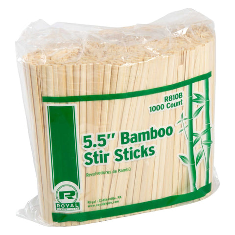 Royal Bamboo Coffee Stirrer, 5.5 inch -- 10000 per case.
