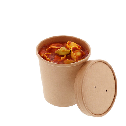 Royal Kraft Paper Vented Food Container Lid, 16 Ounce -- 500 per case.