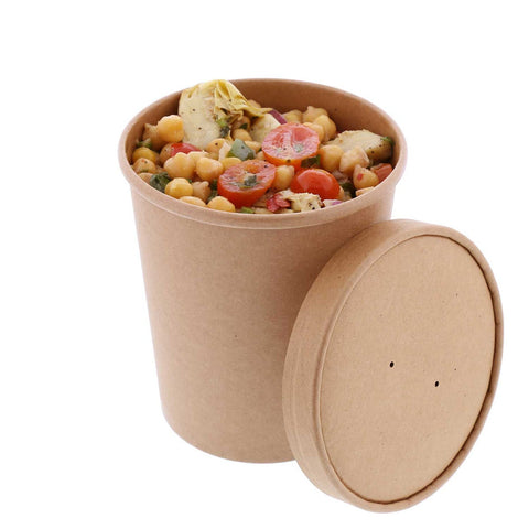Royal Kraft Vented Paper Food Container Lid, 32 Ounce -- 500 per case.