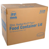 Royal Kraft Vented Paper Food Container Lid, 32 Ounce -- 500 per case.