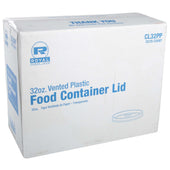 Royal Polypropylene Clear Vented Food Container Lid, 32 Ounce -- 500 per case.