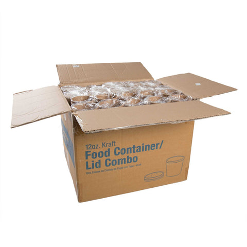 Royal Kraft Paper Food Container, 12 Ounce -- 500 per case.