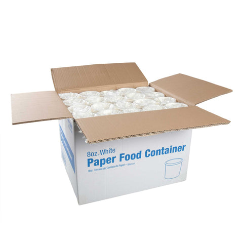 Royal White Paper Food Container, 8 Ounce -- 500 per case.