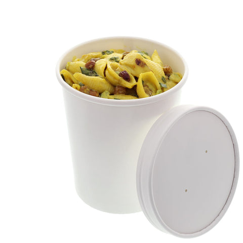 Royal White Paper Food Container and Lid, 32 Ounce -- 250 per case.