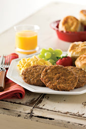 Odoms Tennessee Pride Fully Cooked Trimmed Fried Formed Sausage Patty, 12 Pound.