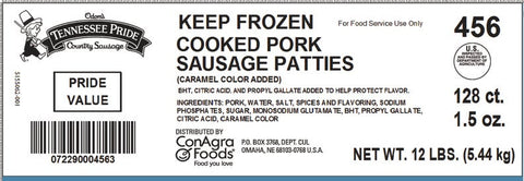 Odoms Tennessee Pride Value Fully Cooked Sliced Mild Sausage Patty, 12 Pound.