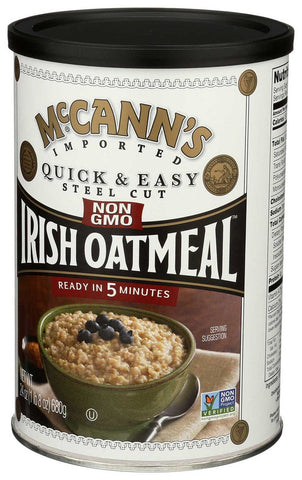 McCanns Quick and Easy Steel Cut Irish Oatmeal, 24 Ounce -- 12 per case.