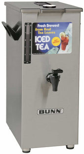 Bunn 4 Gallon Tall Square Iced Tea Dispenser, 21.9 x 12.3 x 17.9 inch