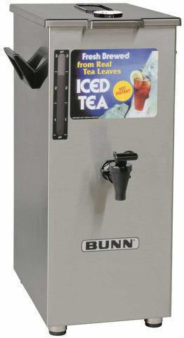 Bunn 4 Gallon Tall Square Iced Tea Dispenser, 21.9 x 12.3 x 17.9 inch