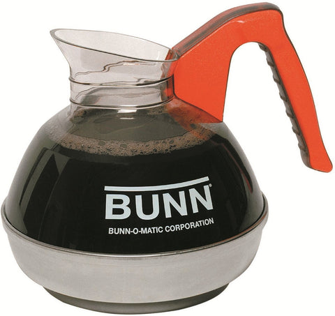 Bunn Easy Pour Black Coffee Decanter with Orange Handle, 64 Ounce -- 2 per case