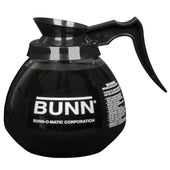 Bunn O Matic Black 12 Cup Glass Coffee Decanter.