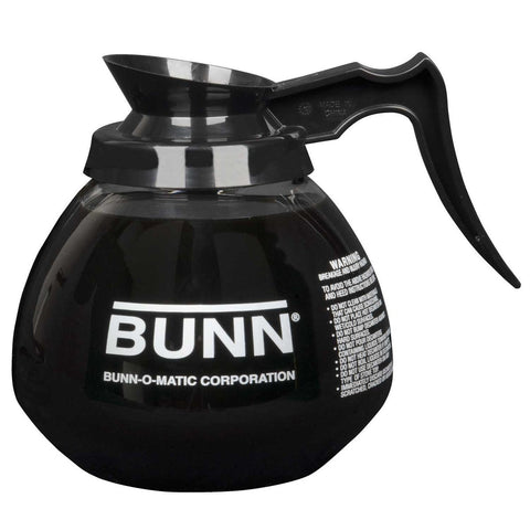Bunn O Matic Black 12 Cup Glass Coffee Decanter.
