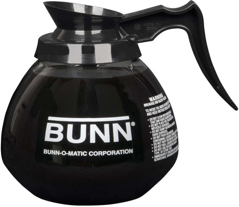 Bunn Glass 12 Cup Coffee Decanter with Black Handle, 64 Ounce -- 24 per case