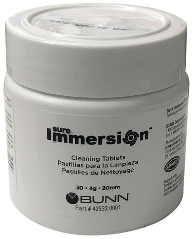 Bunn Sure Immersion Cleaning Tablets Jar