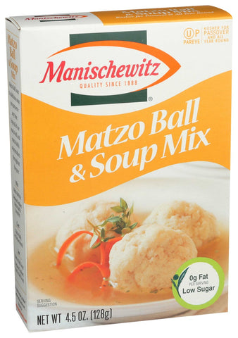 Manischewitz Matzo Ball&Soup Mix - 4.5 ounce -- 24 per case.