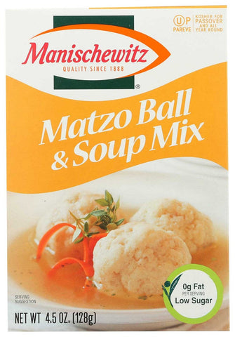 Manischewitz Matzo Ball&Soup Mix - 4.5 ounce -- 24 per case.