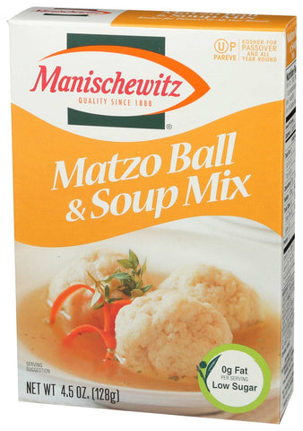 Manischewitz Matzo Ball&Soup Mix - 4.5 ounce -- 24 per case.