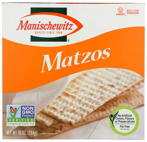 Manischewitz Unsalted Matzo, 10 Ounce -- 12 per case.