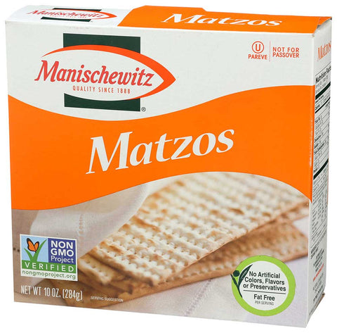 Manischewitz Unsalted Matzo, 10 Ounce -- 12 per case.