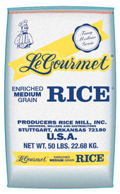 Producers Rice Le Gourmet Medium Grain Rice, Maximum Broken Content 4 Percent, 50 Pound.