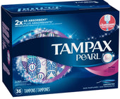 Tampax Pearl Unscented Ultra Absorb Tampons, 36 count per pack -- 12 per case.