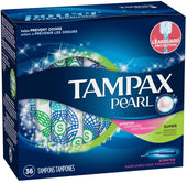 Tampax Pearl Super Tampons, 36 count per pack -- 12 per case.