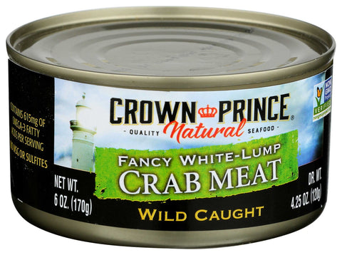 Crown Prince Fancy White Crab Meat, 6 Ounce -- 12 per case.