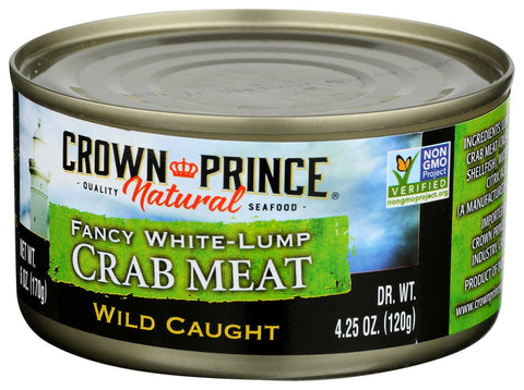 Crown Prince Fancy White Crab Meat, 6 Ounce -- 12 per case.