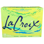 Lacroix Lime Sparkling Water, 12 Fluid Ounce Can -- 24 per case.