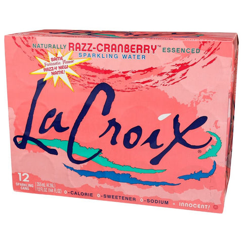 Lacroix Cran Raspberry Sparkling Water, 12 Fluid Ounce Can -- 24 per case.