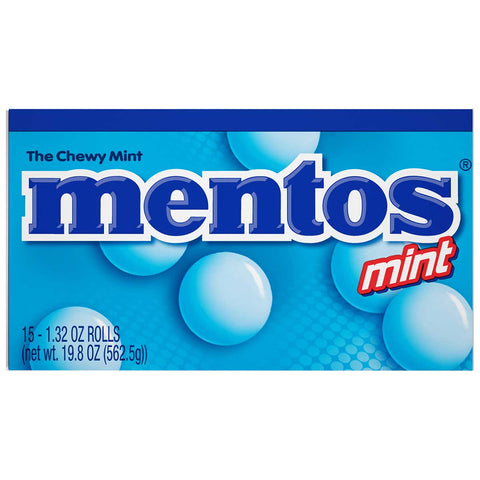 Mentos Chewy Mint - box of 15 rolls, 24 boxes per case