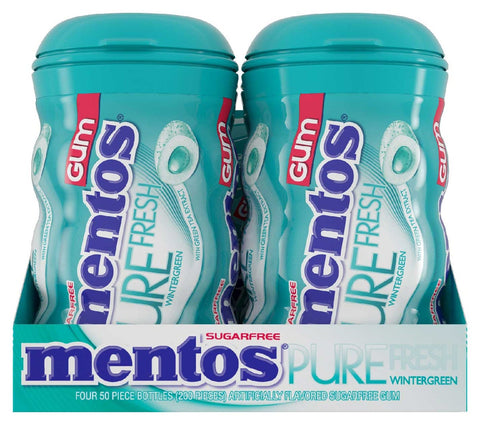 Mentos Winter Green Chewing Gum, 50 count per pack -- 24 per case.