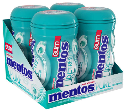 Mentos Winter Green Chewing Gum, 50 count per pack -- 24 per case.