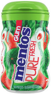 Mentos Pure Fresh Watermelon Chewing Gum, 3.53 Ounce -- 24 per case.