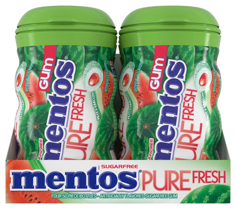 Mentos Pure Fresh Watermelon Chewing Gum, 3.53 Ounce -- 24 per case.