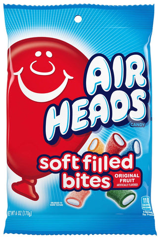 Airheads Gummies Soft Filled and Xtremes Bites - Floor Display, 6 Ounce Peg -- 60 per case.