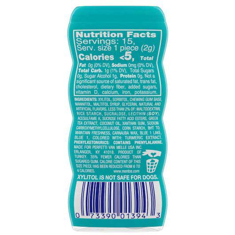 Mentos Pure Fresh Wintergreen Sugar Free Gum - 15 count per pack -- 120 packs per case