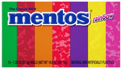 Mentos Rainbow Roll -- 360 per case.