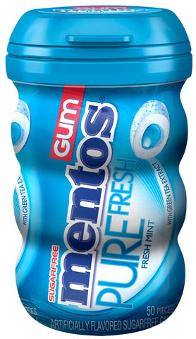 Mentos Pure Fresh 2 Flavor Sugar Free Chewing Gum - Counter Unit -- 24 per case.