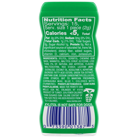 Mentos Spearmint Pure Fresh Gum -- 1800 per case.