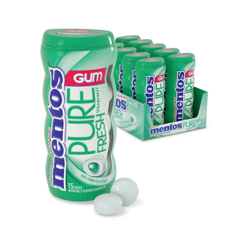 Mentos Spearmint Pure Fresh Gum -- 1800 per case.