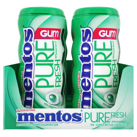 Mentos Spearmint Pure Fresh Gum -- 1800 per case.