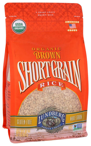Lundberg Organic Short Grain Brown Rice, 2 pound -- 6 per case.