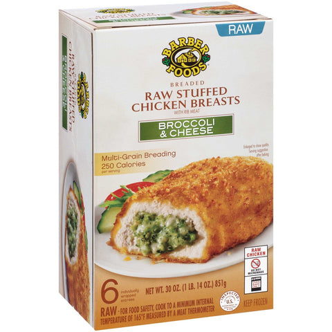 Barber Foods Broccoli and Cheese Stuffed Chicken Breast - Entree, 5 Ounce - 6 per pack. -- 4 packs per case.