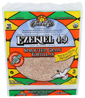 Food For Life Baking Organic Ezekiel 4:9 - Large Sprouted Whole Grain Flourless Tortilla, 12 Ounce -- 12 per case.