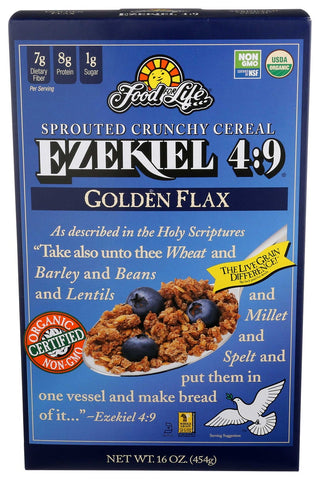 Ezekie Organic Golden Flax Sprouted Grain Cereal, 16 Ounce -- 6 per case.