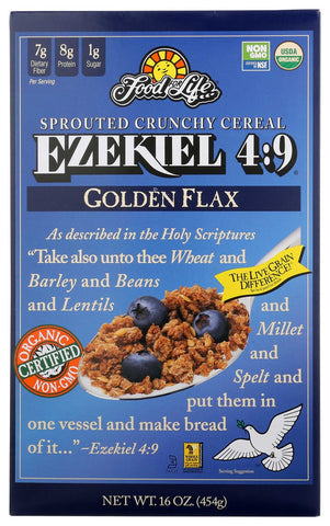 Ezekie Organic Golden Flax Sprouted Grain Cereal, 16 Ounce -- 6 per case.