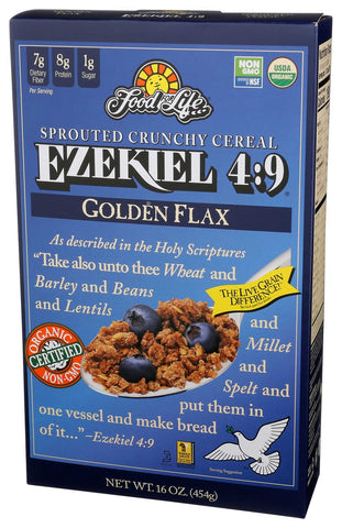 Ezekie Organic Golden Flax Sprouted Grain Cereal, 16 Ounce -- 6 per case.