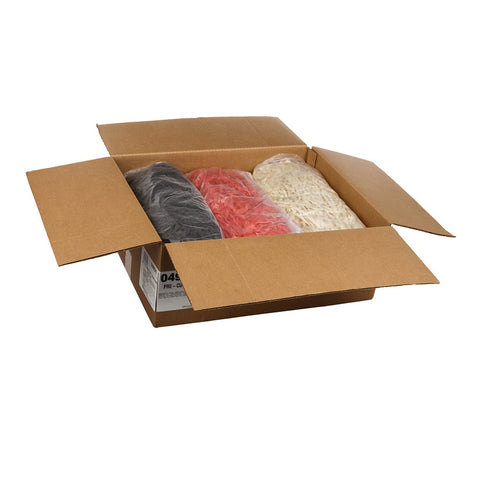 Mission Foods Pre Cut Tri Color Thin Strips, 10 Pound -- 3 per case.